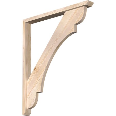 Ekena Millwork Olympic Slat Smooth Bracket w/ Offset Brace, Douglas Fir, 3 1/2"W x 34"D x 40"H BKT0402X34X40OLY06SDF